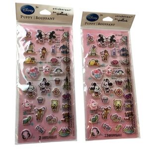 DISNEY Puffy Stickers Stickeroni Hallmark Pooh Aristocat Mickey Minnie Mouse NEW